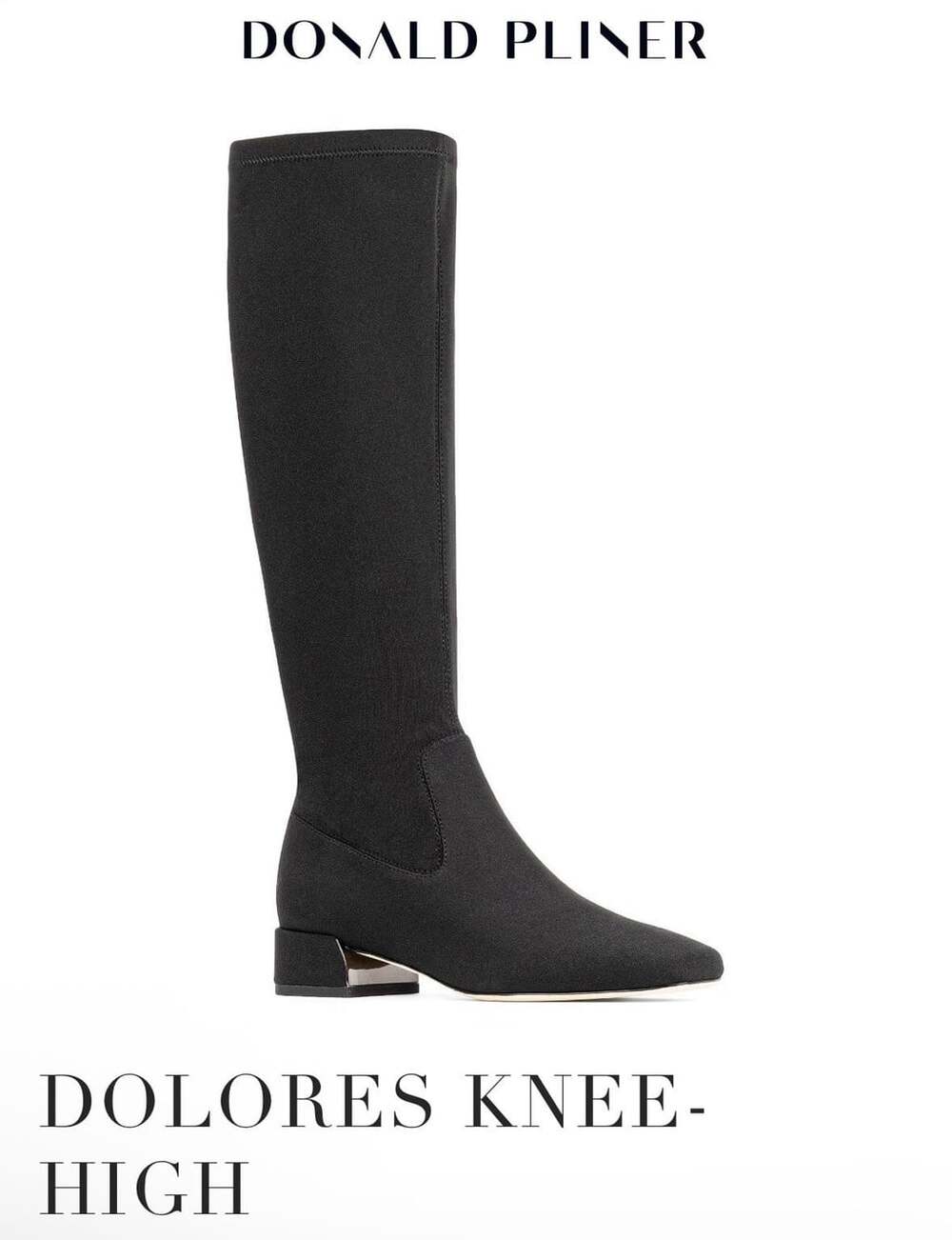 DONALD PLINER DoloresKnee High Black New Size 7.5